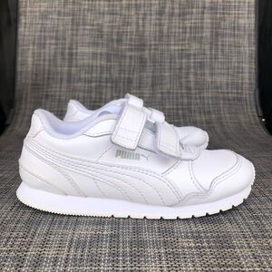 Puma ST Runner v4 Leather Easy on Sneakers Shoes Toddler Girls Size 10